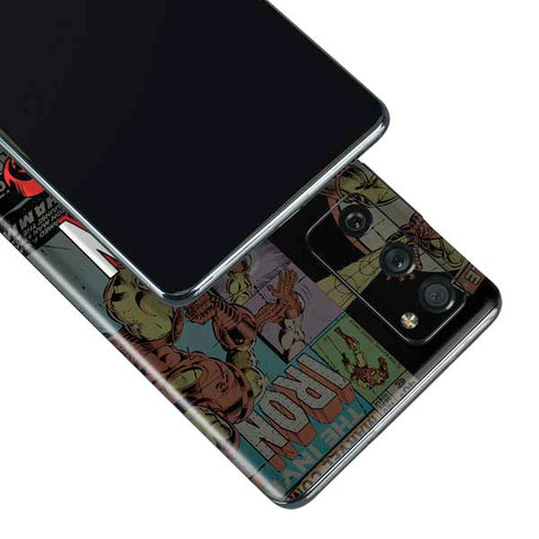 Marvel Classic Comics Iron Man Action Vintage Galaxy S20 Fan Edition Skin